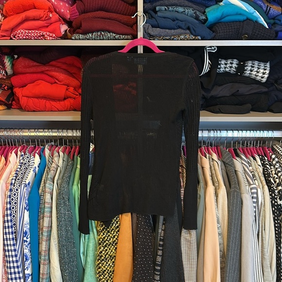 Vera Wang black long sleeve open front cardigan size XS NWT - Picture 3 of 3